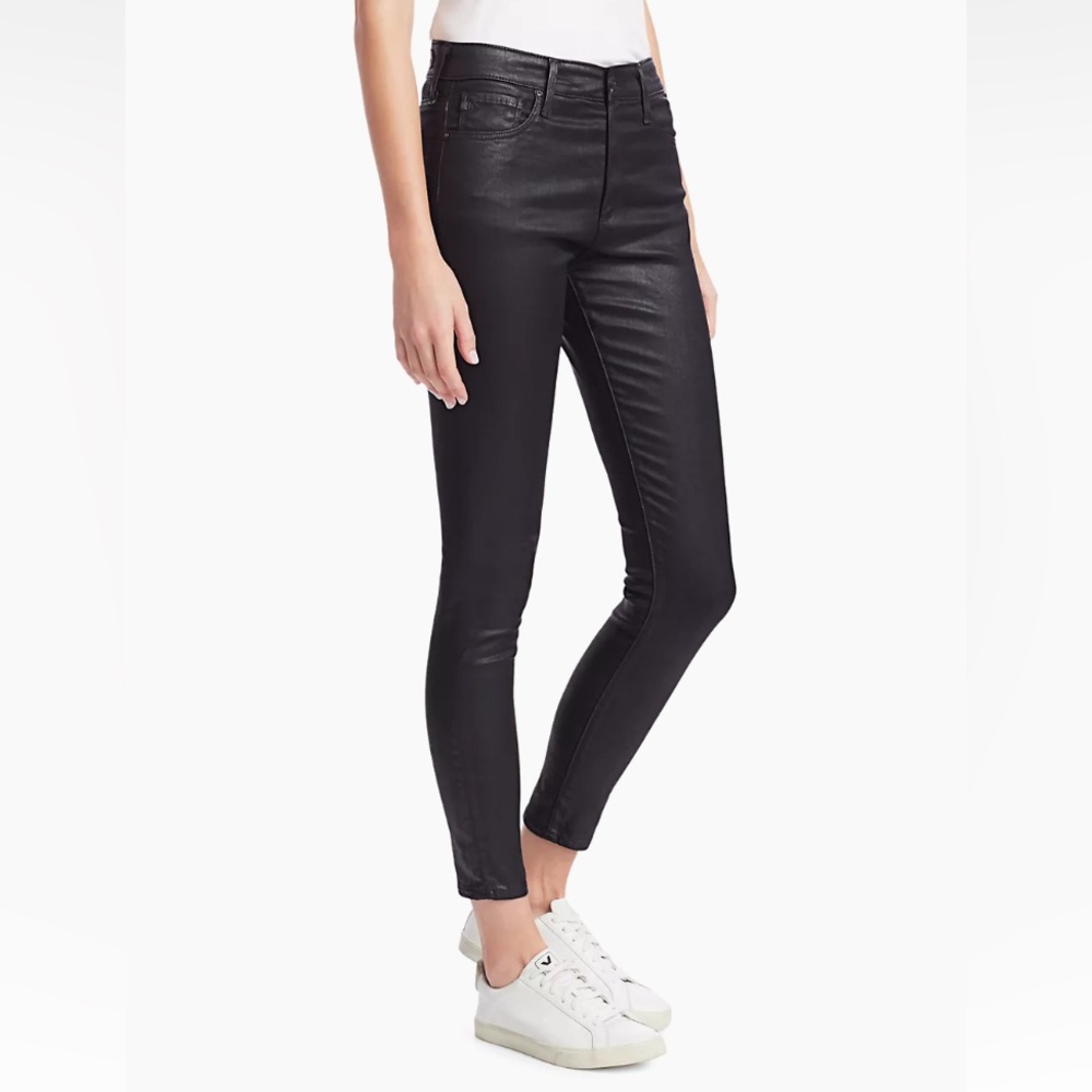 AG Farrah High-Rise Ankle Faux Leather Skinny Pants. Size 27R - Picture 3 of 14